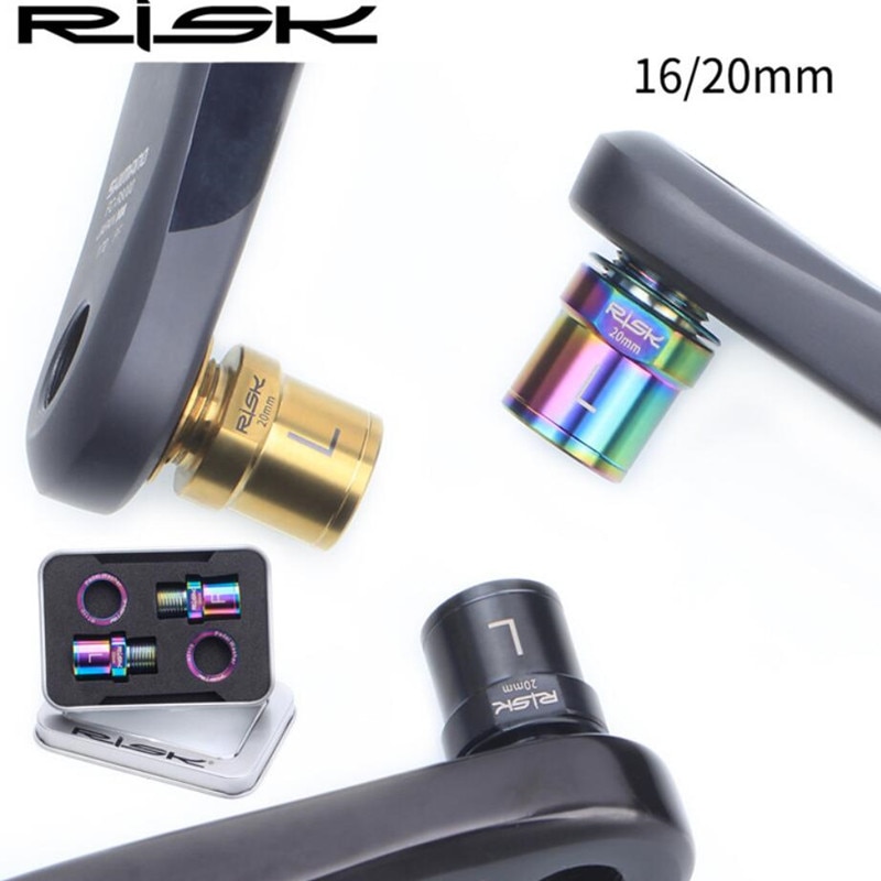 RISICO Titanium Fiets Pedaal Verlengen Bouten Axiale Core MTB Mountain Road Pedaal Lager Extender Axiale Converter Pedaal Extension