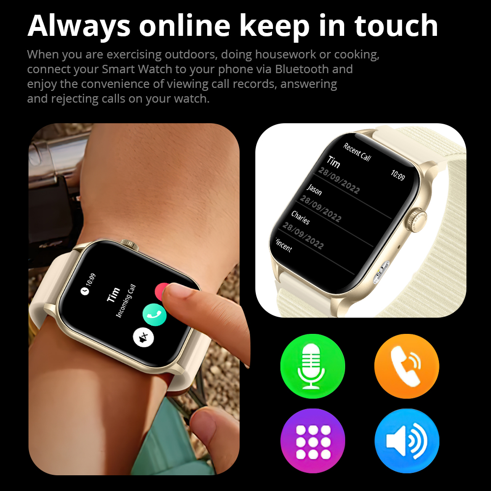 Reloj inteligente COLMI P78 AMOLED con pantalla de 1,95 pulgadas con linterna y llamadas de voz más de 100 modos deportivos Monitor de salud reloj inteligente para hombres y mujeres