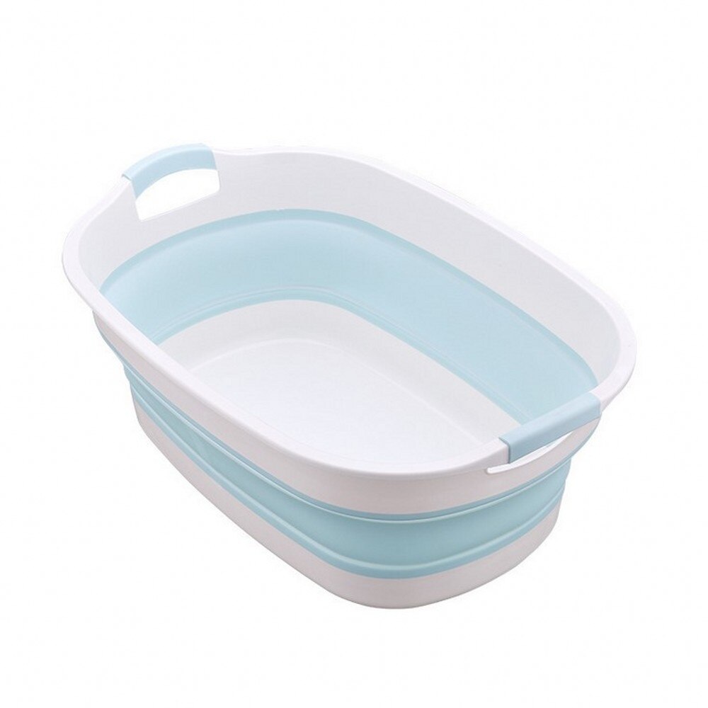 Bañera plegable portátil de silicona para mascotas, cachorros y gatos, bañeras de baño multifunción gruesas y pequeñas para perros, limpiador de bañeras, suministros: Azul