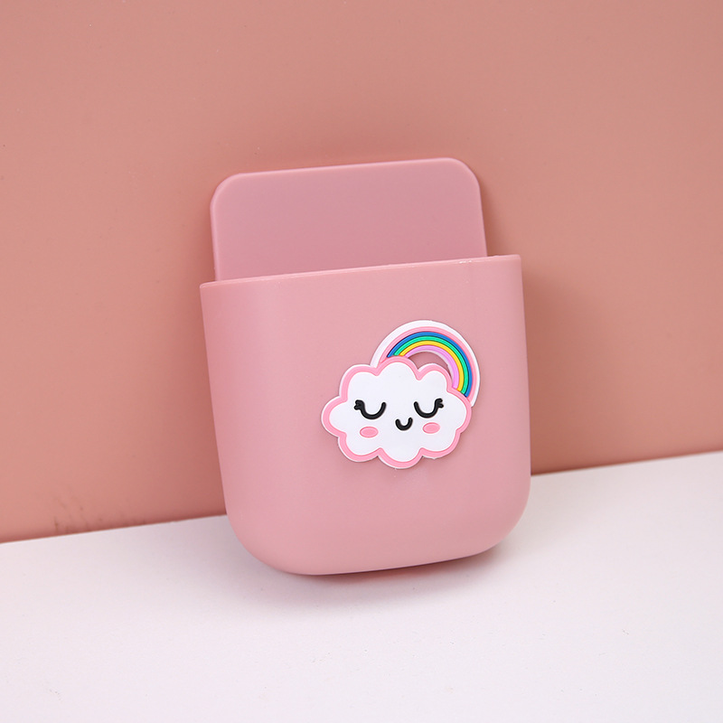 Stationery Organizer Desk Wall Mounted Storage Box with Sticker Pen Holder Bedroom Washroom Organizer Box School Stationery