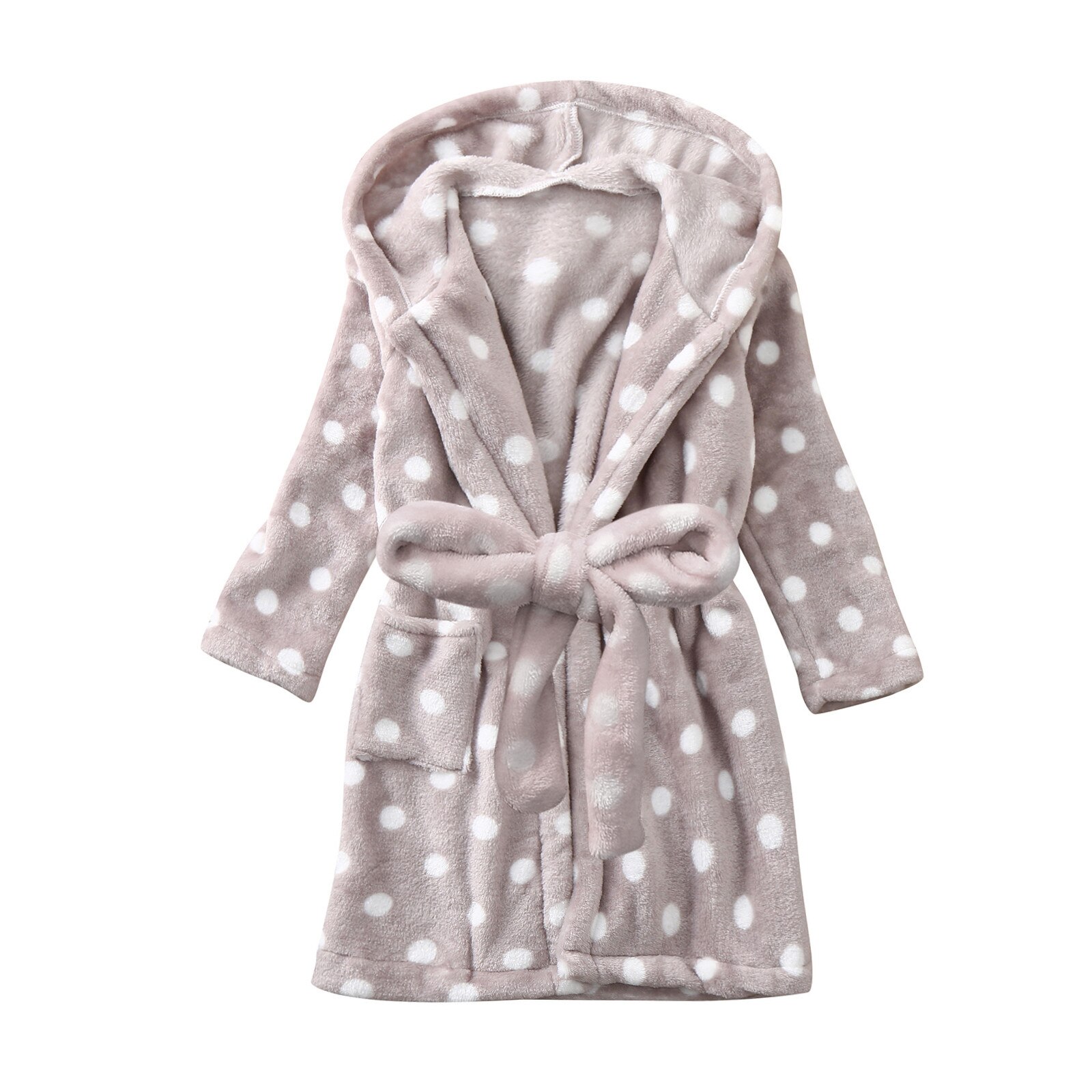 Criança camisola criança meninos meninas moda inverno manter quente com capuz grosso quente flanela roupão noite-roupão pijamas 5-6 roupas: GY / 1-2 Years