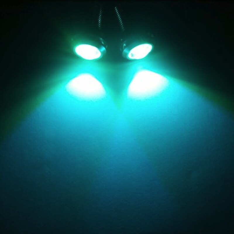 Luz LED de marcha diurna de ojo de águila, lámpara de marcha atrás DRL, blanco, 12V, 5W, Ojo de águila, ojo de halcón, luces de circulación diurna, accesorio para coche de 23mm: 2pcs Ice blue