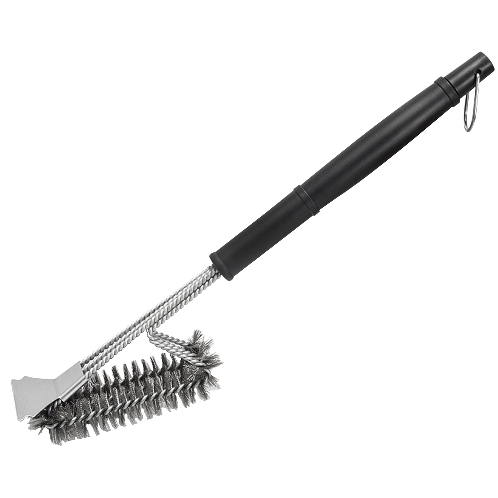 Grate Scraper Stainless Steel Bristle Wire Grill Cleaning Brush Ergonomic BBQ Home Outdoor Tools Long Handle Portable Oven