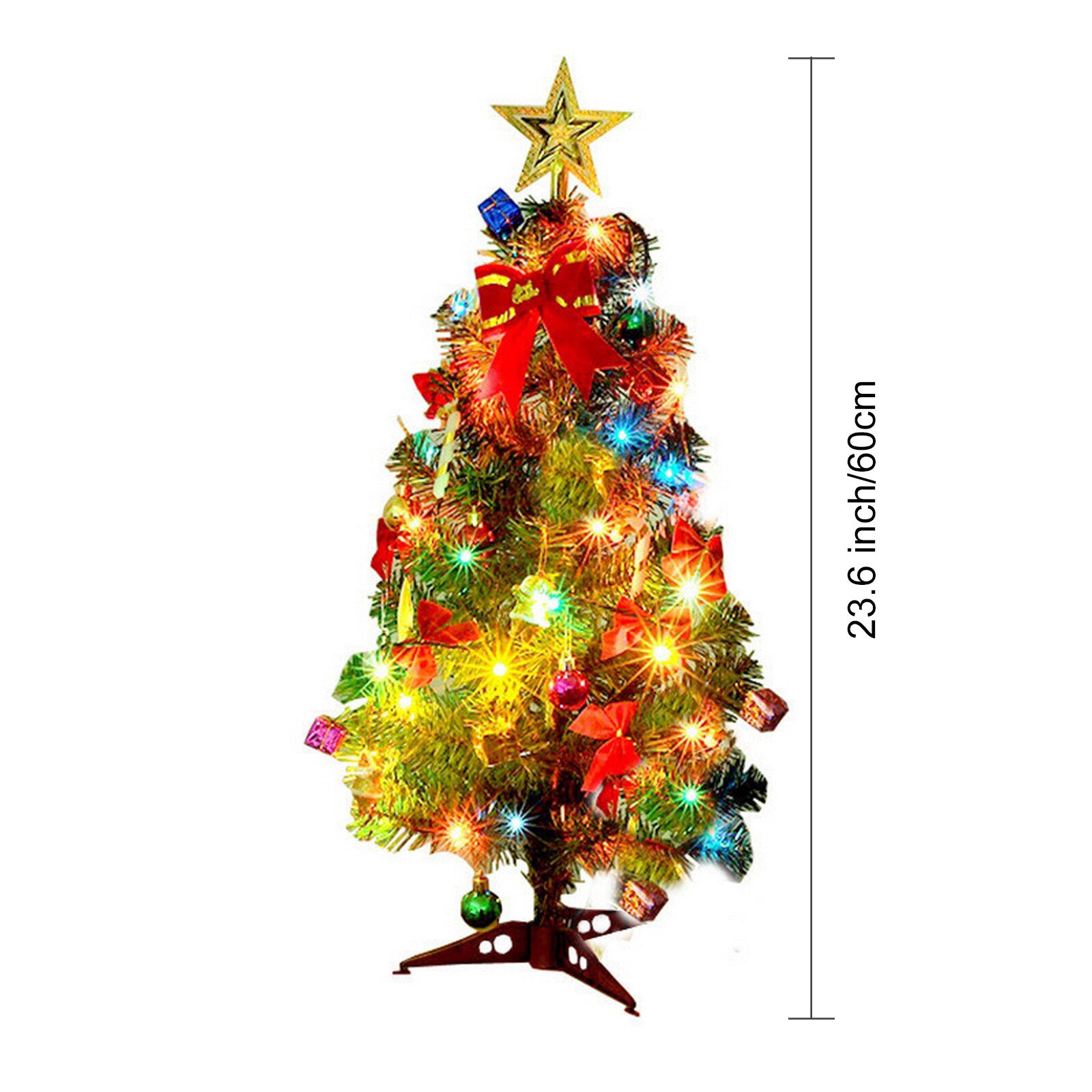 60cm/150cm/180cm Christmas Tree DIY Decorated LED Lights Glowing Christmas Tree Home Year Party Decoration