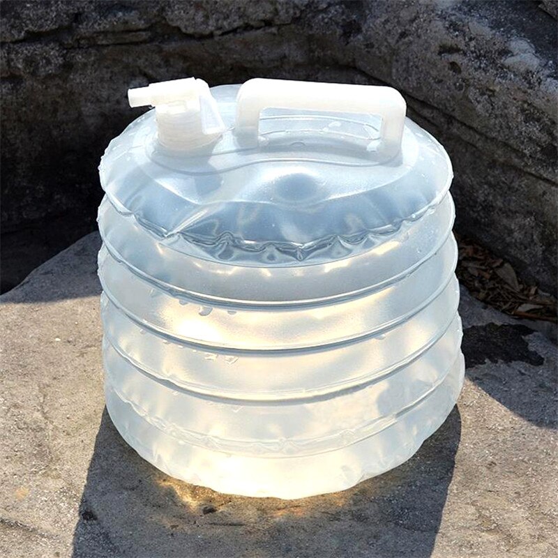 Bærbar udendørs bil camping plast folde spand pe komprimering udvidelse flaske kedel foldbar sammenklappelig vand spand: 8l