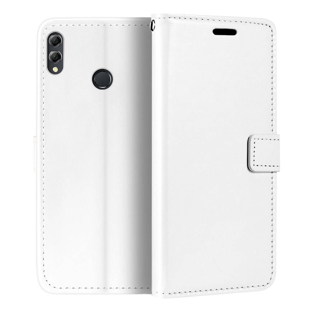 Case Voor Huawei Honor 8X Max Portemonnee Premie Pu Lederen Magnetische Flip Case Cover Met Kaarthouder En Kickstand Voor huawei Y Max: Honor 8X Max / White