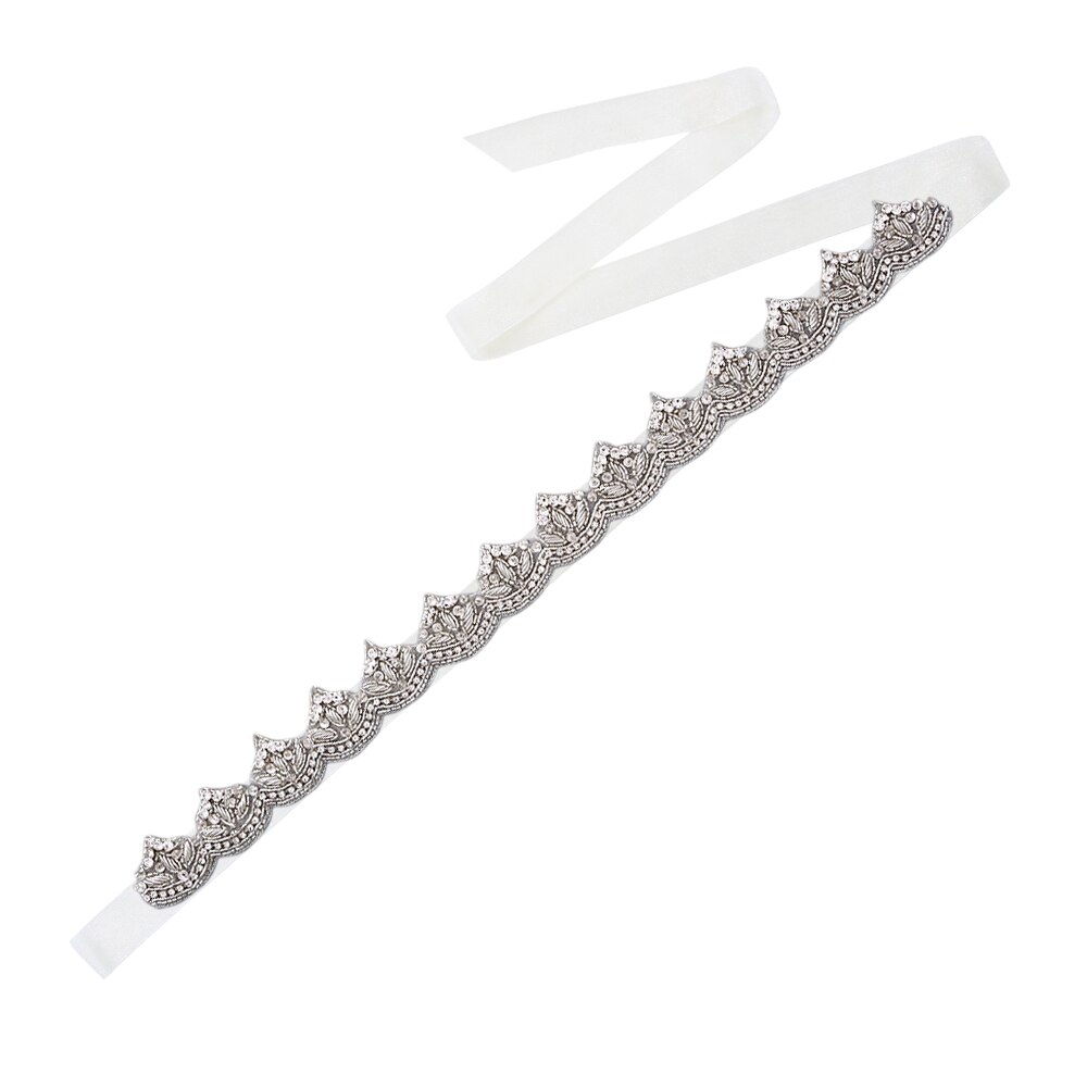 Topqueen  s460 bröllopsklänning bälte indiskt siden kvinnor bälte juvel bälte kvinna snabba produkter gravidklänning bälte formellt bälte: Organza elfenben