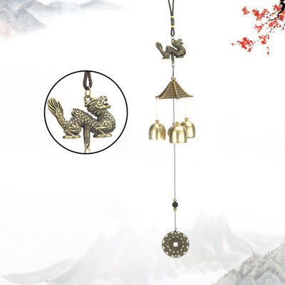 Stongwell traditionell kinesisk legering brons vindspel handgjorda hantverk hem dörr hänge väggdekoration fengshui ornament: 19