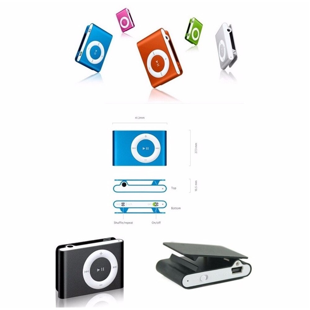 Nuovo lettore mp3 portatile mini clip lettore musicale supporto 32g micro sd tf card moda sport lettore musicale walkman lettore mp3