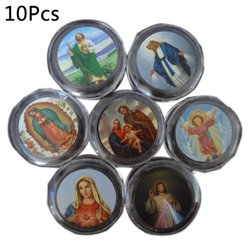 10Pcs Plastic Opbergdoos Voor Ronde Kralen Katholieke Rozenkrans Kruis Religieuze Ketting Sieraden Armbanden: Default Title