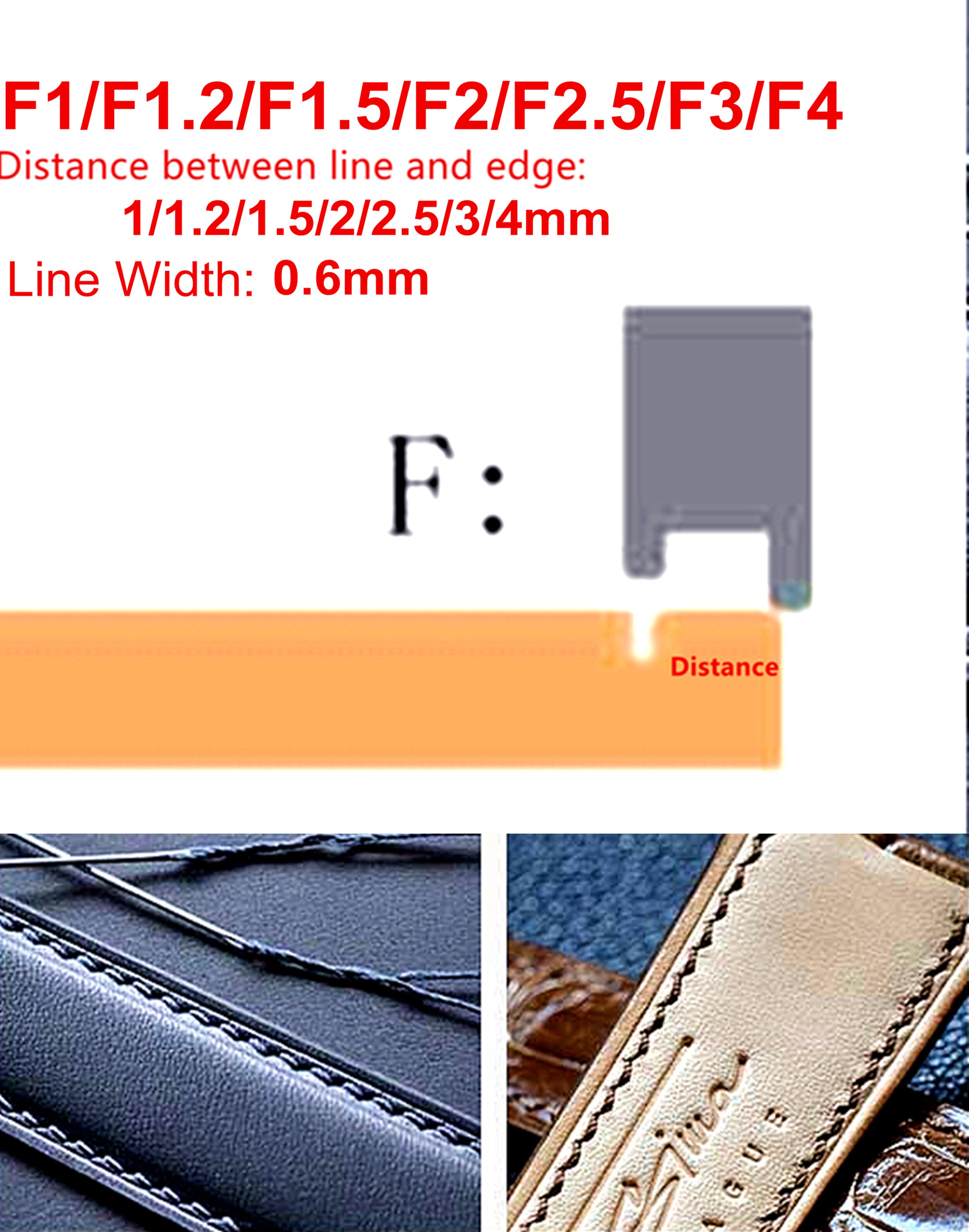 8 soorten lederbewerking perslijn elektrische vouwrandmachine soldeerbout vervangpunt gereedschap f-type puntkop 1/1.2/1.5/2/2.5/3/4mm