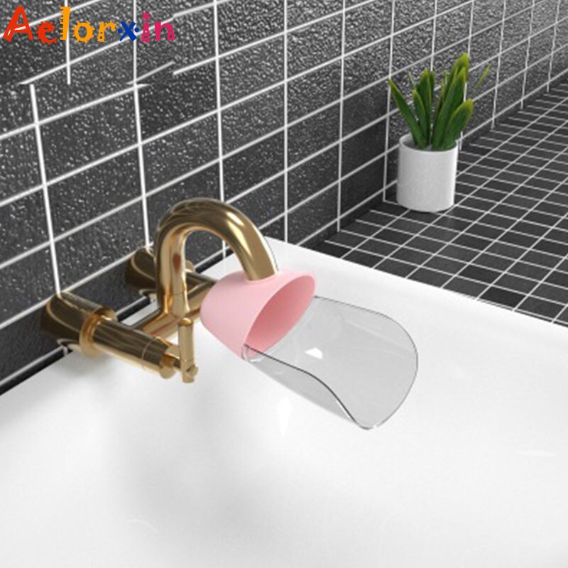Extensor de grifo para lavado de manos de bebé, accesorios de conector de filtro de grifo de fregadero de guía para niños, Ahorrador de agua para Baño