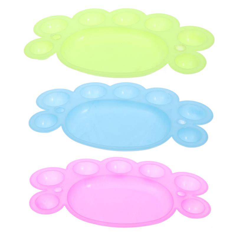 10pcs Portable Painting Palettes Art Paint Drawing Trays Colour Painting Pallets 8 Wells Palettes for Children