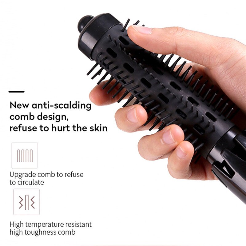 4 in 1 roterende børste luft styler kam krøllejern rulle styling børste hårføner air comb hair styler verktøy for kvinner