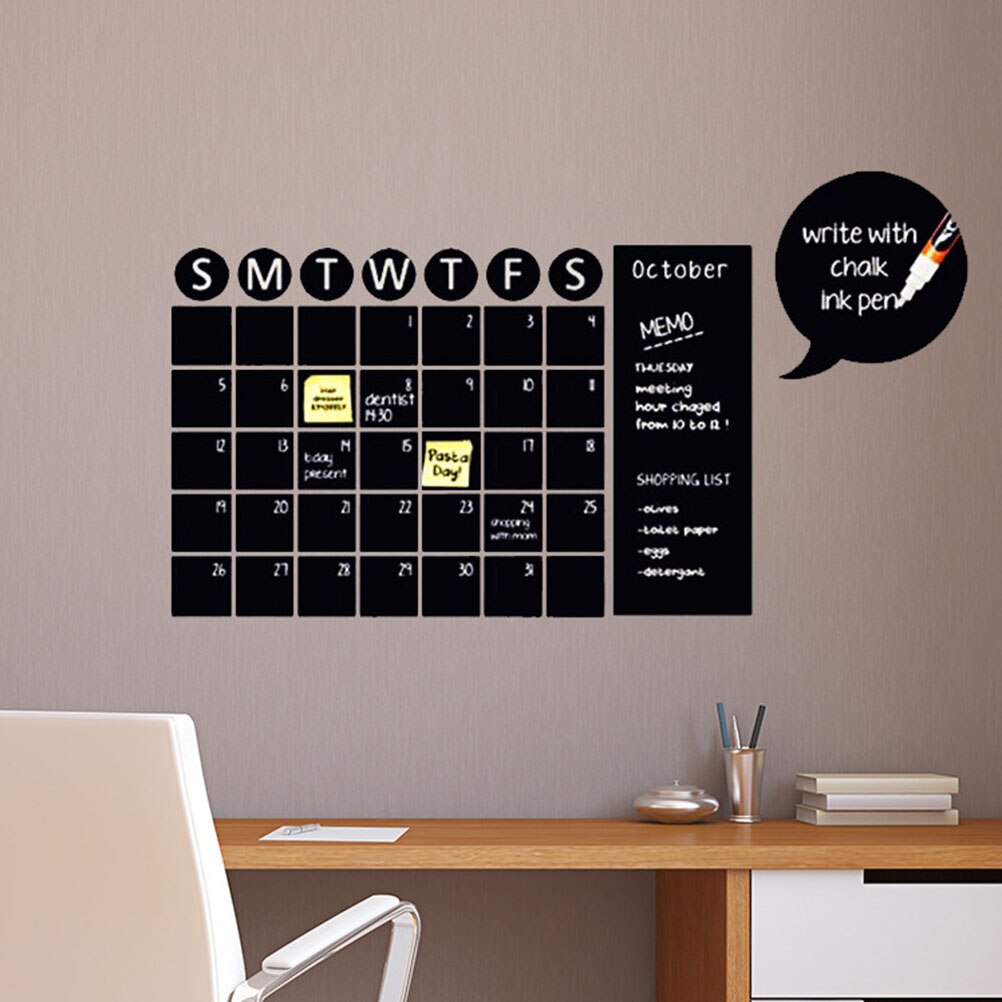 1 Sheet of Self-adhesive Wall Sticker Calendar Sticker Decorative Wall Decal