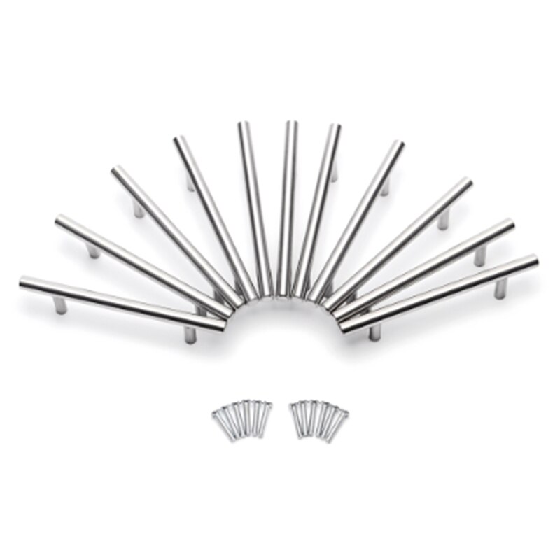 Tiradores en T para muebles de cocina, manijas de acero inoxidable para puerta, armario y Bar, 15 piezas, 150x: Default Title