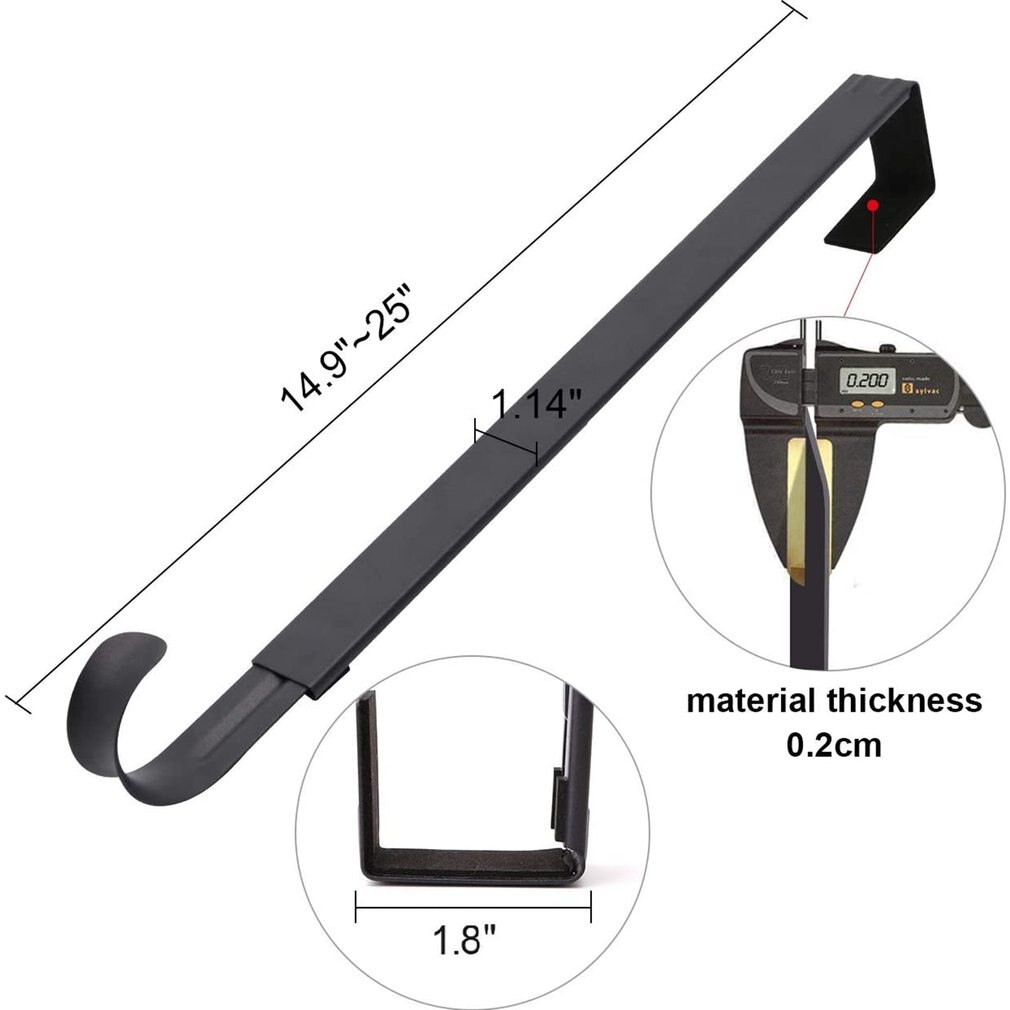 Wreath Door Hanger Adjustable Metal Hook Home Kitchen Wall Garland Holder Storage Rack Organizer Christmas Party Decoration