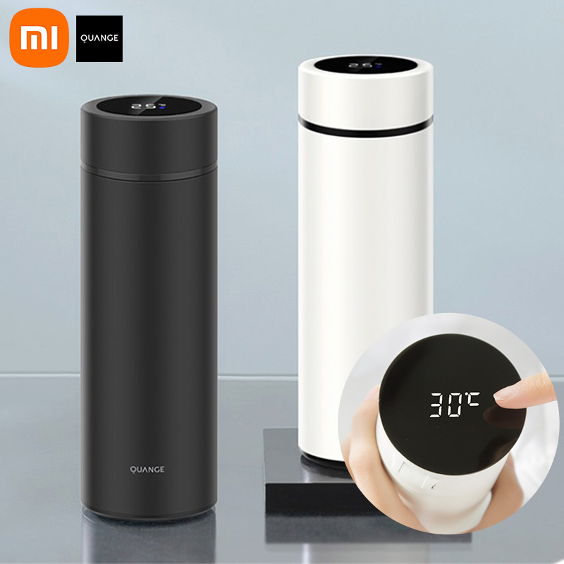 Xiaomi Quange 400Ml Digitale Cup Smart Isolatie Fles 316 Rvs Bullet Cover Thermos Cup Temperatuur Display