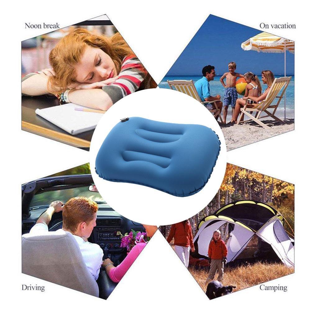 Oreiller gonflable carré R5D8, pour Camping, voyage en plein air, randonnée