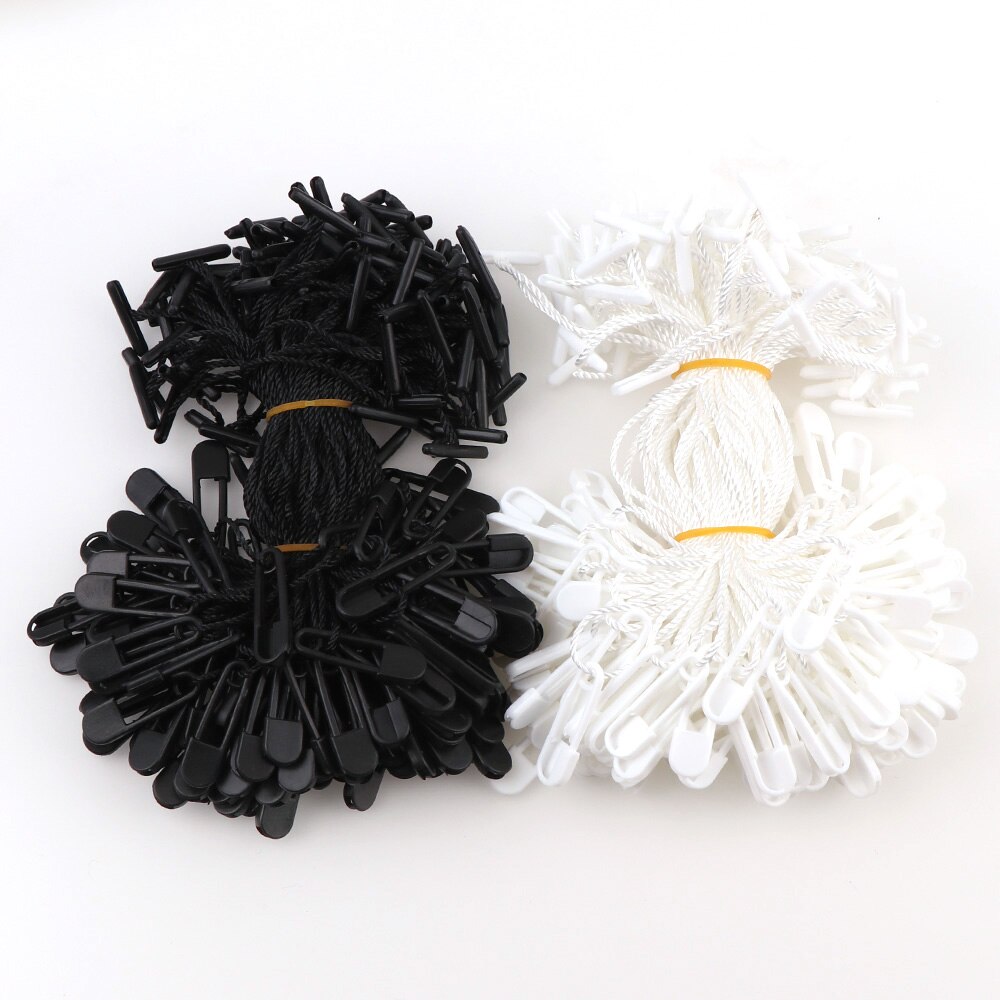 100 unids/set de pines hebilla de algodón de ropa de etiqueta cartas de soga DIY Ropa Accesorios colgando de la tableta para bolsa de ropa etiqueta tarjetas