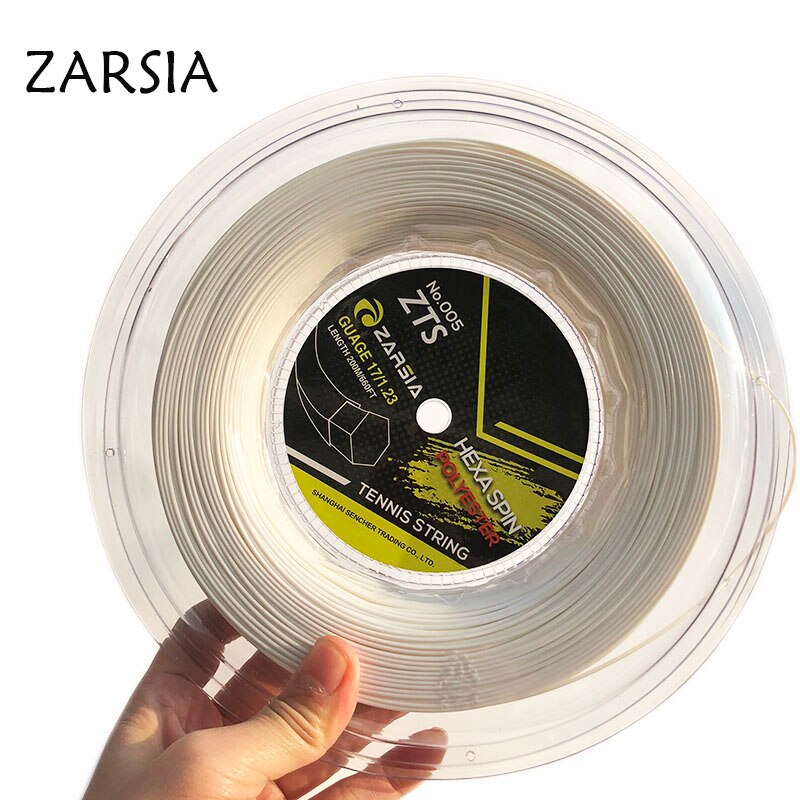 1 Reel 200M Echt Zarsia Hexagon Tennis String Reel Tennis String, Gemaakt In Taiwan, hex Spin Polyester Snaren