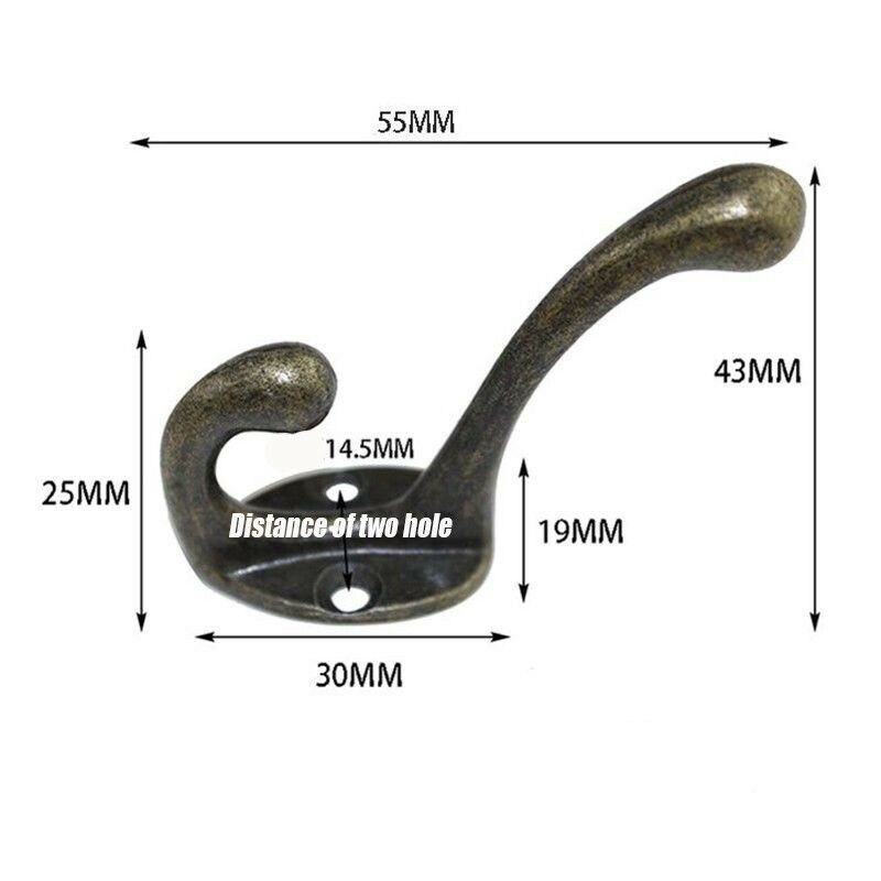 Wall Hook Mounted wall hook 10pcs Cast Iron Old Style Industrial Vintage Rustic Iron Coat Hooks