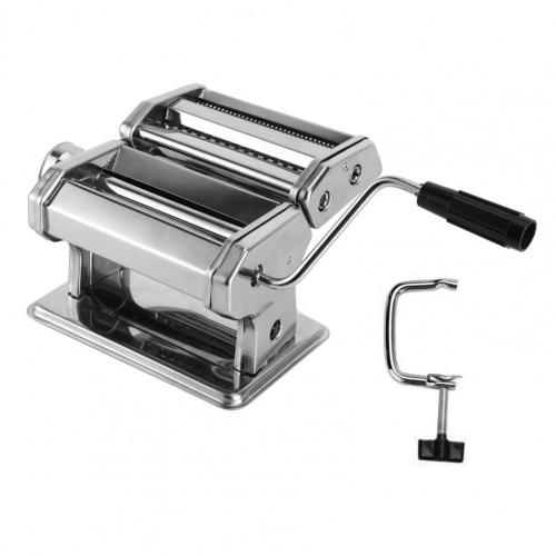 Pasta Maker Double Cutter 6 Adjustable Thickness Stainless Steel Control Washable Adjustable Pasta Maker Machine for Spaghetti: Default Title