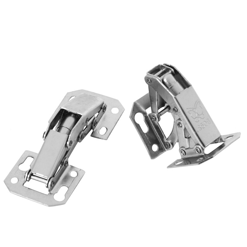 4Pcs Soft Close Kitchen Cupboard Cabinet Wardrobe 90degree Door Hinges &amp; Screws