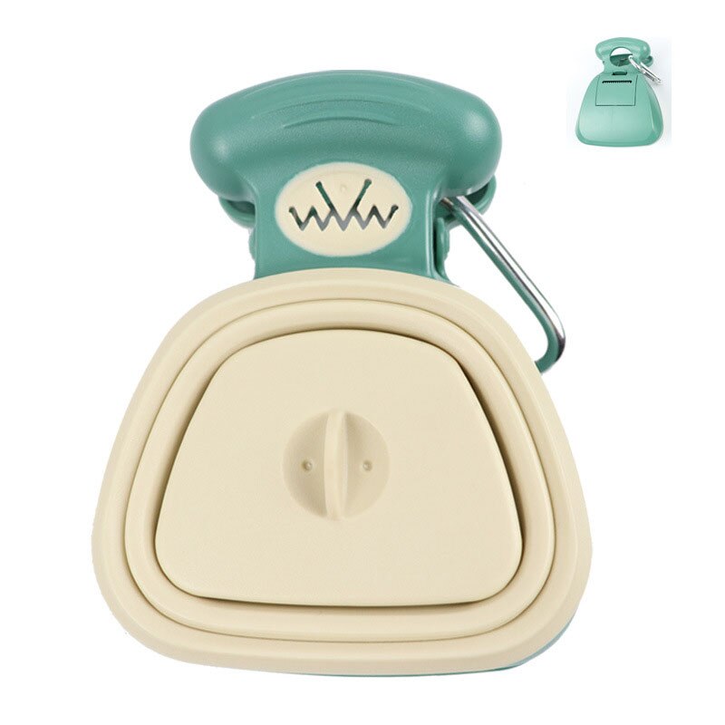Portable Pooper Scooper, Expandable Dog Pooper Scooper with Carabiner Poop Scooper for Dogs with Dog Poop Scoop Waste Bag Refill: Green