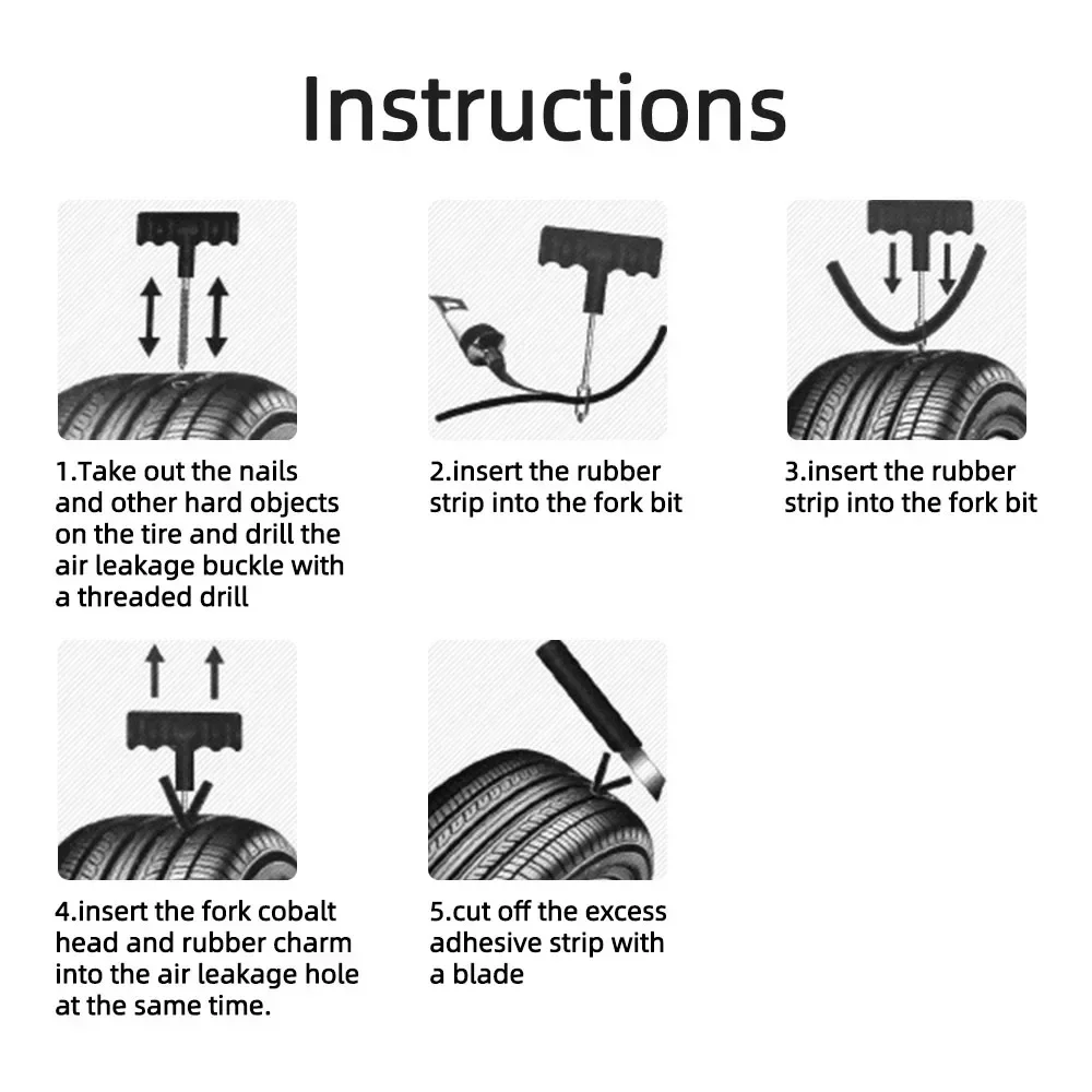 Auto Reifen Reparatur Bausatz Punktion Stecker Werkzeuge Reifen Punktion Notfall für Reifen Streifen Rühren Kleber Reparatur Werkzeug Bausatz Auto Zubehör