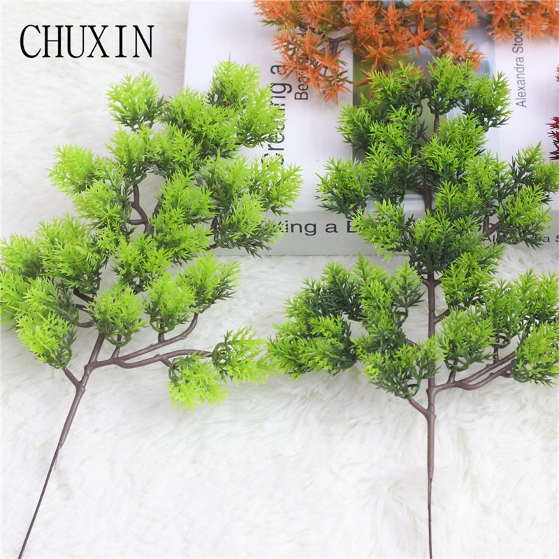 1PC powitanie sosna cyprys sztuczne rośliny dekoracja stołu na balkon restauracja roślin ściany DIY układ dekoracji