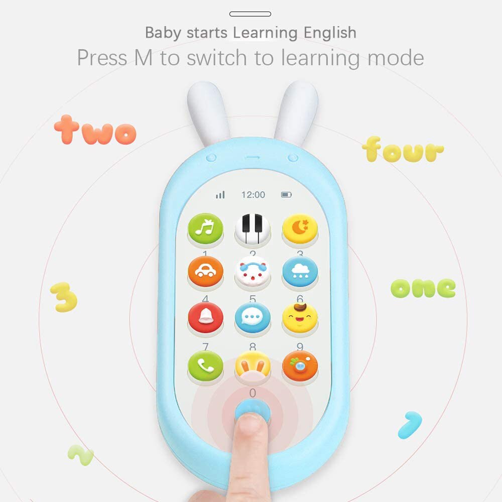 Ikauoie Baby Telefoon Speelgoed Mobiele Telefoon Voor Kinderen Telefoon Speelgoed Enfant Vroege Educatief Mobiele Speelgoed Chinese/Engels Leren Machine