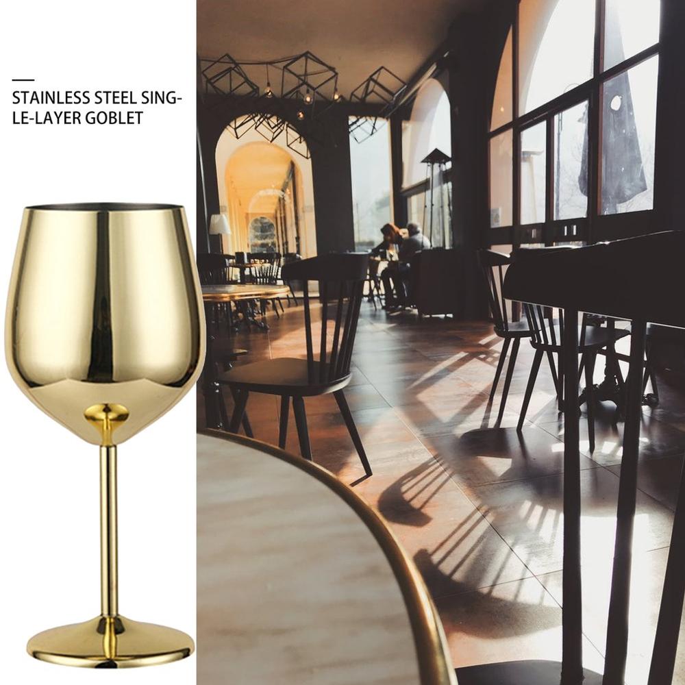 500ml Red Wine Glass Silver Rose Gold Goblets Juice Drink Champagne Goblet Party Barware Kitchen Tools 304 Stainless Steel
