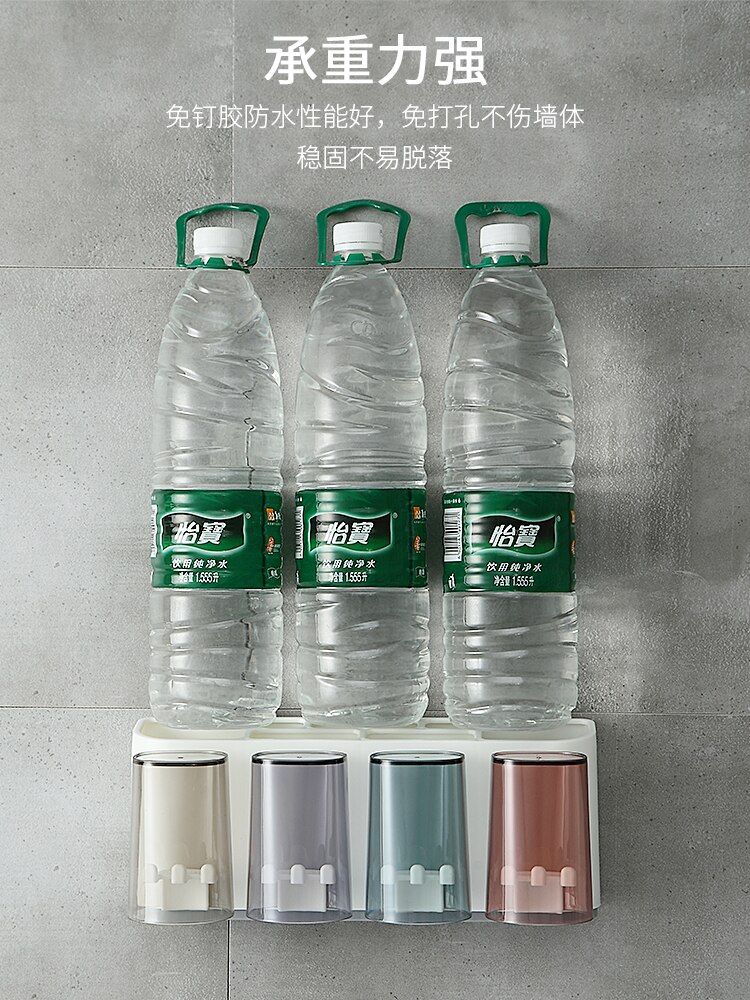 Bad vegg-type tannbørsteholder hullhull børste kopp vegg-type veggmontert munnvann