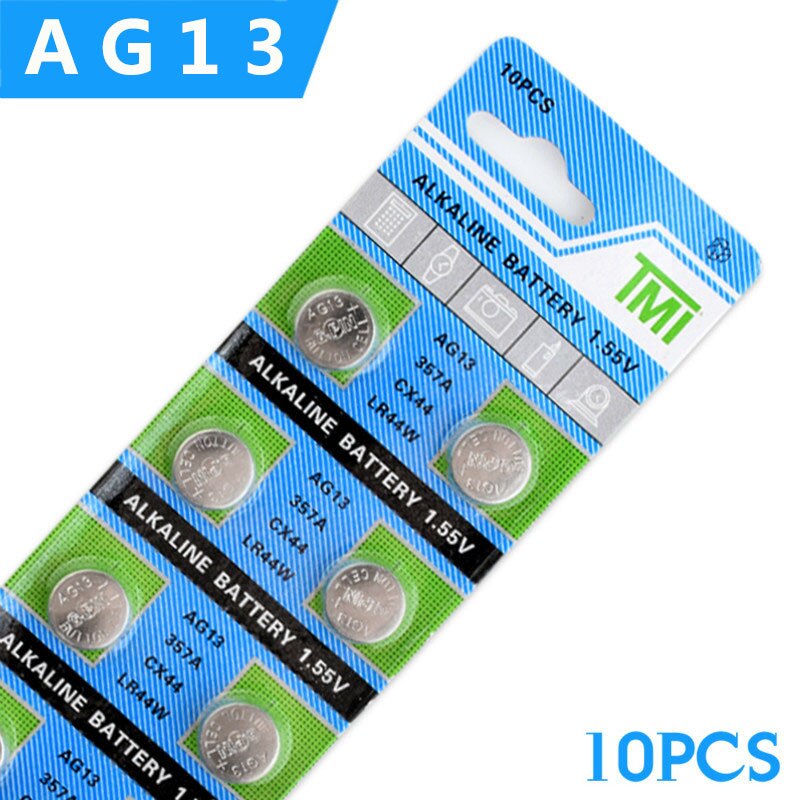 10 Stks/pak AG13 LR44 357A S76E G13 Button Knoopcelbatterij Batterijen 1.55V Alkaline 22
