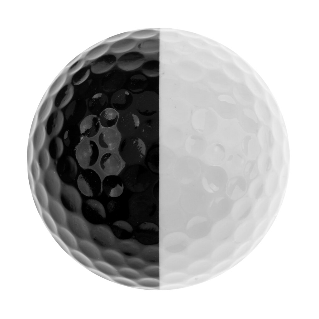 Golf Ball - Golf Training Rubber Balls Practice Ball Black & White
