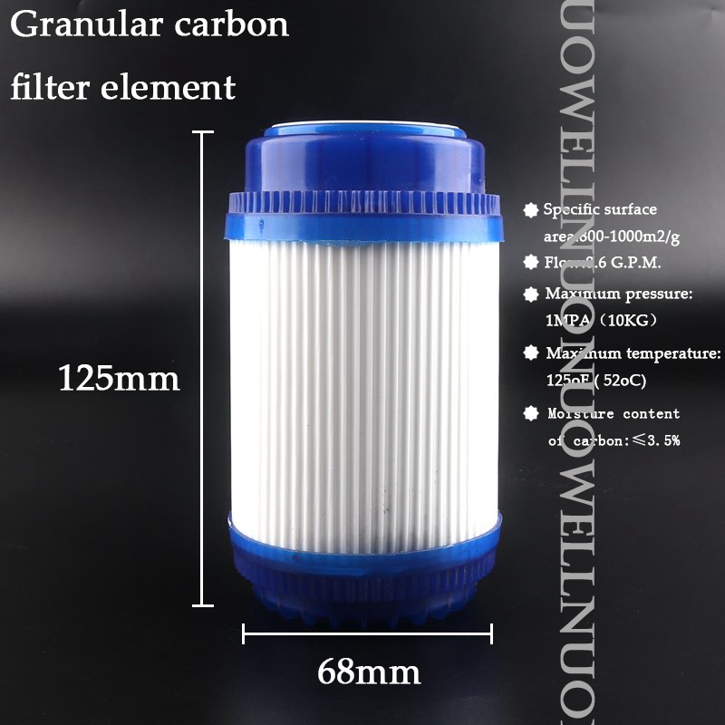 5- tums omvänd osmosfilter 1/4 ''~ 3/4 '' gängat aktivt kolfilter elementfamilj vattenfontän transparent renare