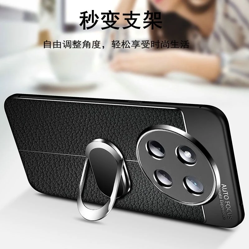 Coque magnétique pour Honor X9C Magic 7 Lite 5G, coque de protection en silicone PU, antichoc, pare-chocs, bague de support, couverture arrière, luxe