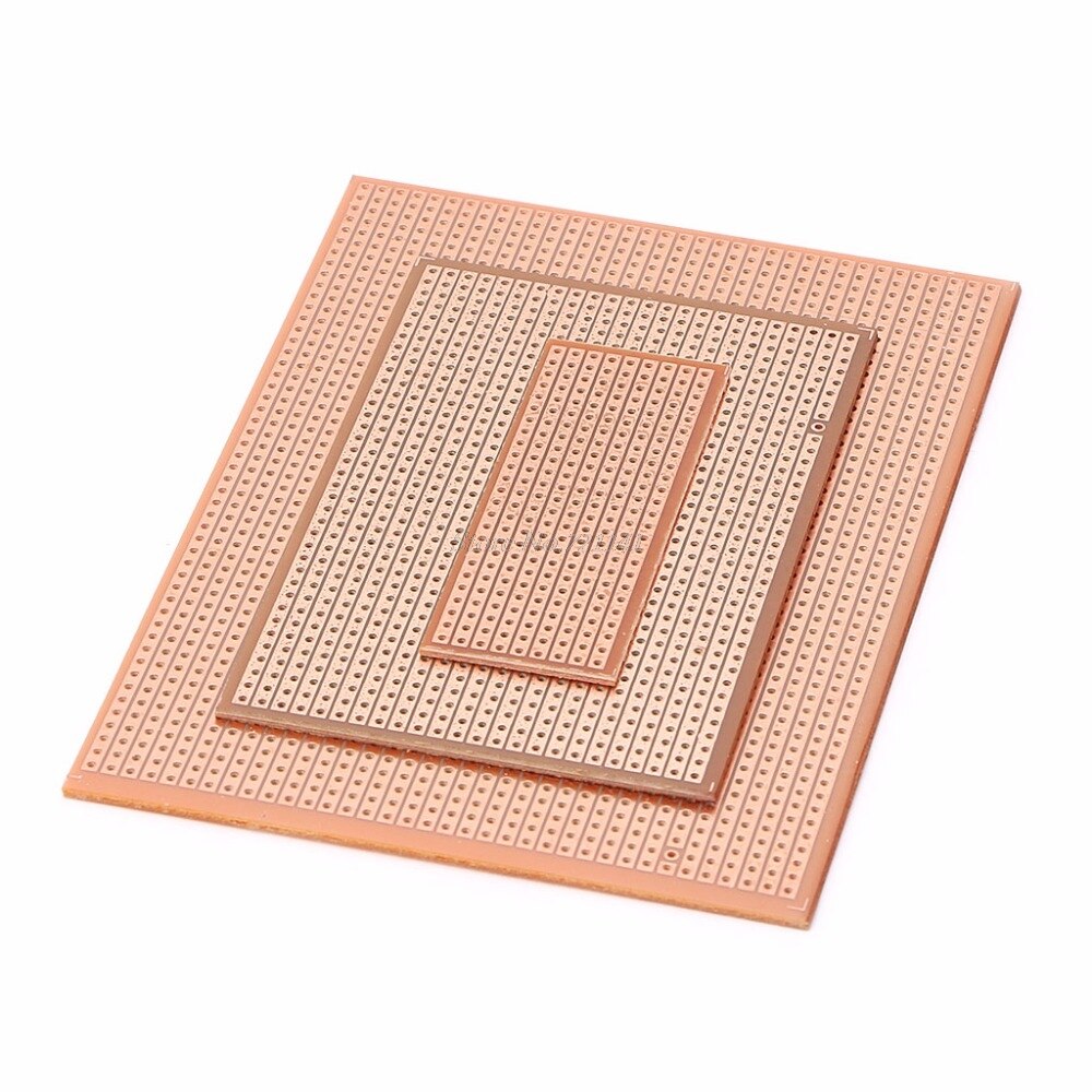 Placa de circuito de baquelita Universal, prototipo de placa de pista de prototipo PCB, 25x64mm, 5 uds.,