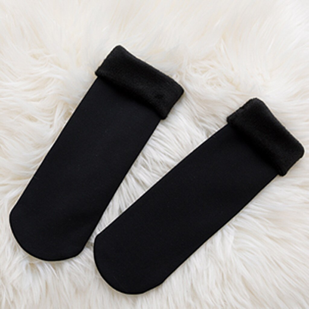 SAGACE 10 paire hiver chaussettes femme mâle épaissir thermique laine cachemire neige chaussettes sans couture bottes plancher dormir SocksA301010: BK