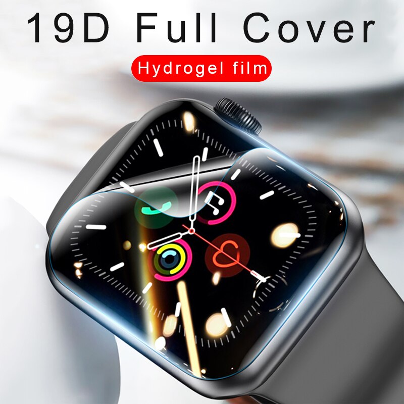 Protector de pantalla completo de hidrogel para Apple Watch Series SE 6 5 4 2, película protectora para 38mm, 42mm, 40mm, 44mm, sin vidrio templado