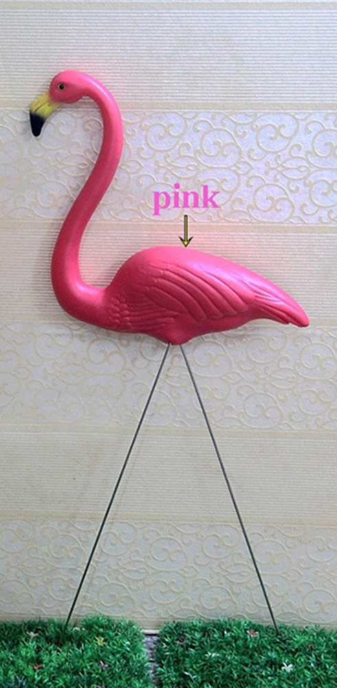 Gratis nipper 1 par plastik flamingo havehave dekoration og græsplæne kunst ornament bryllup ceremoni dekoration: Rose
