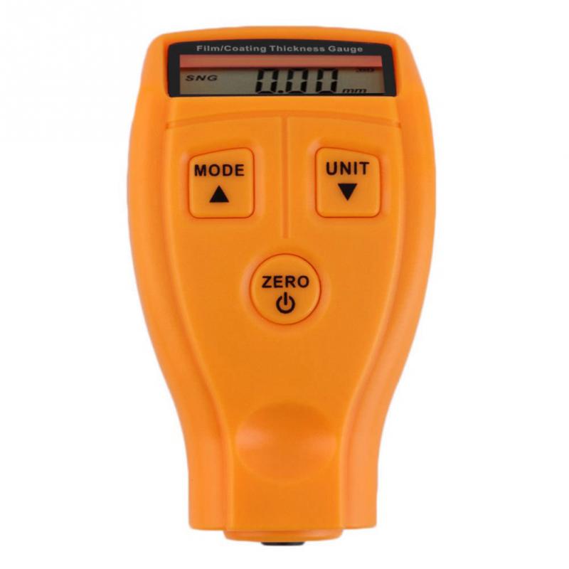 Film Verf Coating Dikte Meters Meet Meter Non-Magnetische Auto Oppervlak Verf Dikte Meetinstrumenten Meter Tester: Orange English