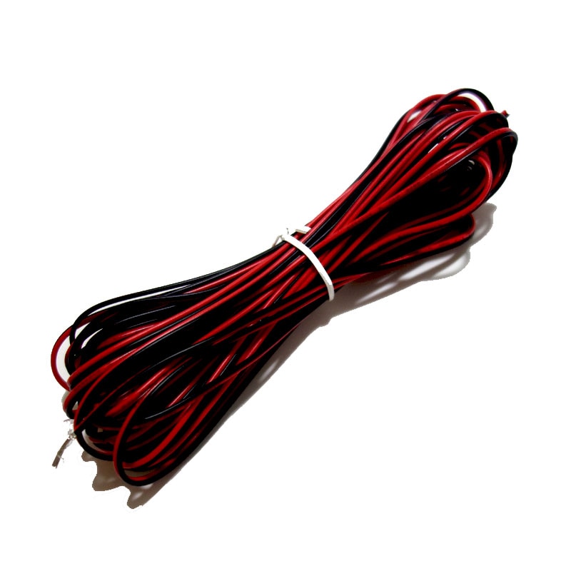 10m 20m 50m 2- pin 18 20 22 awg elektrisk rød sort forlængerledningskabel