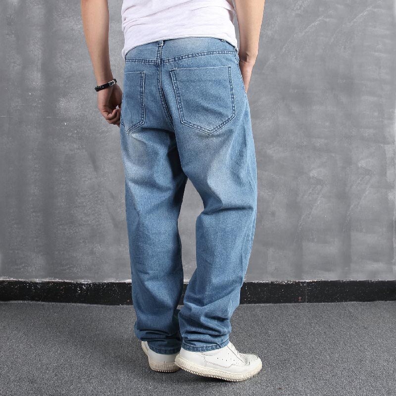 Mcikkny – pantalon en Denim pour homme, style Hip Hop, Bagger, large, uni, grande taille, 30 à 46