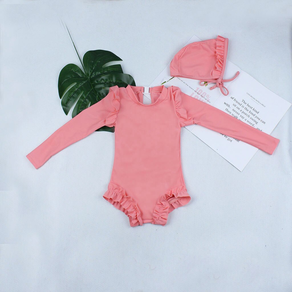 Girls' Swimsuit One Piece Swimwear Flounce Bodysui... – Grandado
