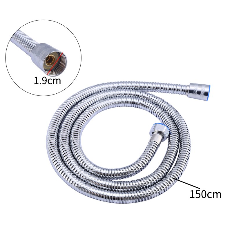 Cold Water Inlet Hose For Kitchen Basin Bath Faucets Toilet Water Heater Stainless Steel Connect Pipe: silver1.5