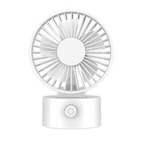 USB Desk Fan 3 Gears Strong Wind ABS Adjustable Table Fan for Office Table Fan: white