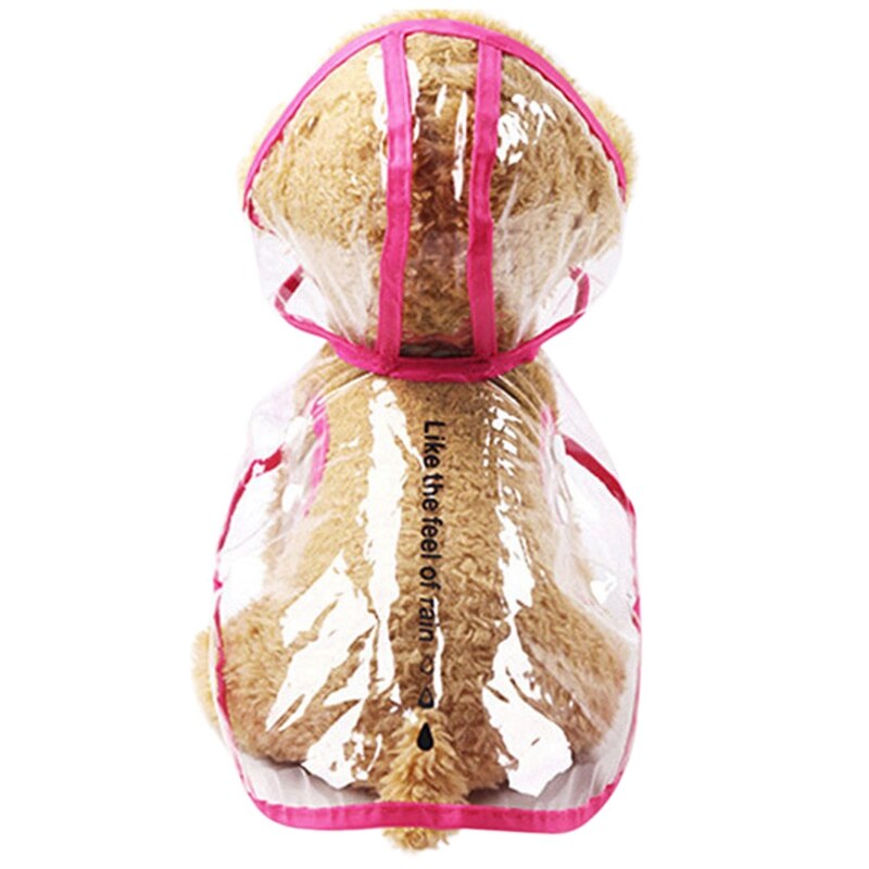 Pet Clothes Transparent Pet Dogs Raincoat PVC Waterproof Rain Coat Pets Small Dog Raincoats Clothing Small Dogs Clothing: M / L