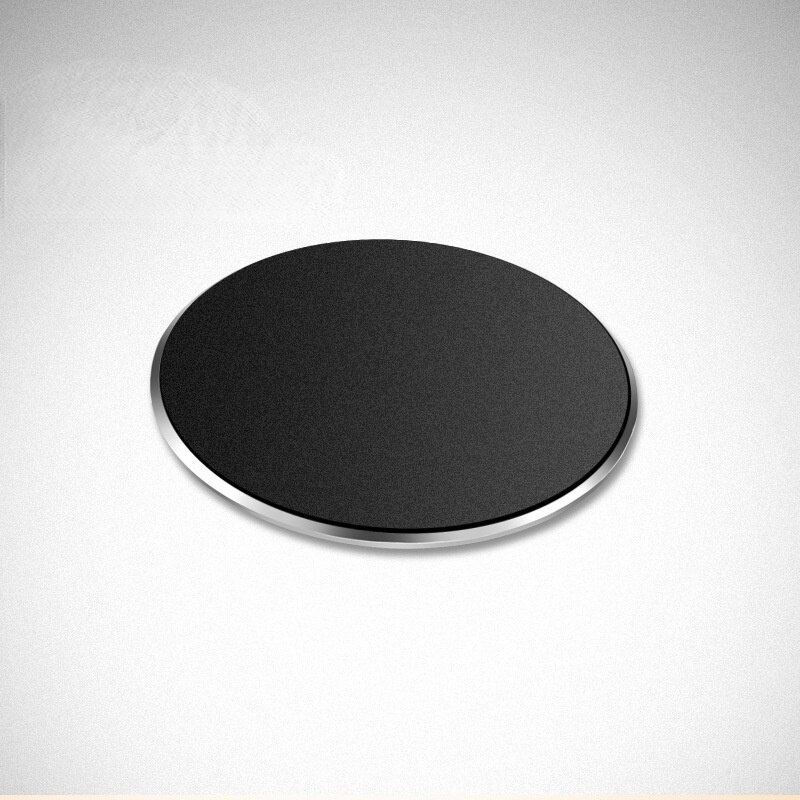Soporte magnético Universal Circular para teléfono, pegatina de placa de Metal, ultradelgada lámina de hierro, yeso para película de soporte de imán fuerte: Matte cool black